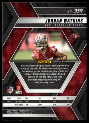 2025 Panini Mosaic #359 Jordan Watkins Mosaic