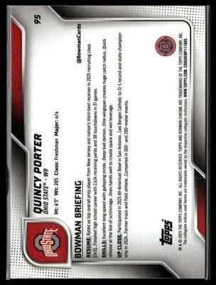 2025 Bowman University Chrome #95 Quincy Porter