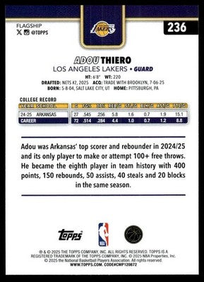 2025-26 Topps #236 Adou Thiero