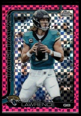 2025 Topps Chrome #138 Trevor Lawrence Pink X-Fractor