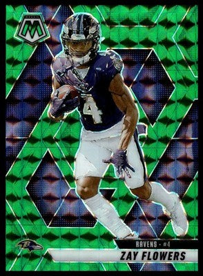 2025 Panini Mosaic #126 Zay Flowers Mosaic Green