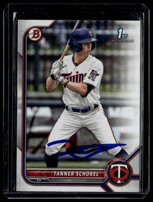 2022 Bowman Draft #CDA-TSL Tanner Schobel Chrome Draft Pick Autographs