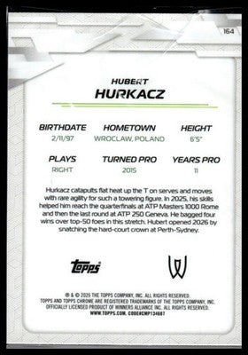 2026 Topps Chrome #164 Hubert Hurkacz
