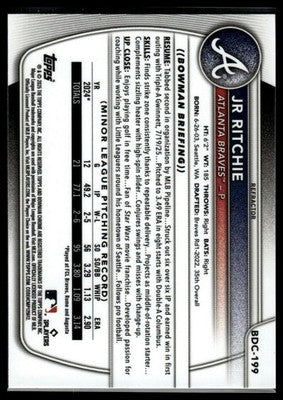 2025 Bowman Draft #BD-199 JR Ritchie