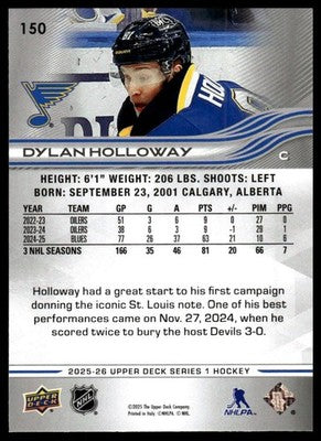 2025-26 Upper Deck #150 Dylan Holloway
