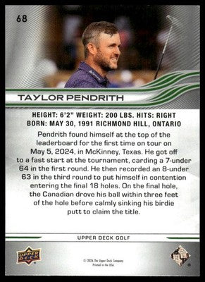2026 Upper Deck #68 Taylor Pendrith