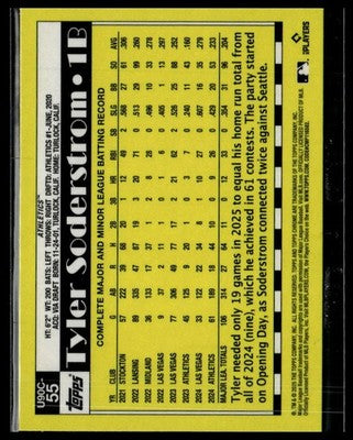 2025 Topps Update #U90C-55 Tyler Soderstrom 1990 Topps Baseball Chrome