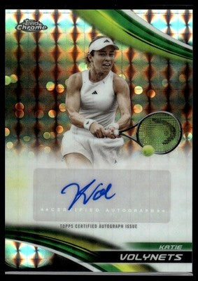 2025 Topps Chrome #CA-KVS Katie Volynets Chrome Autographs Geometric Refractor