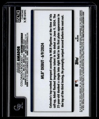 2025 Topps Chrome Update #USC143 Adael Amador Blue Refractors #/150