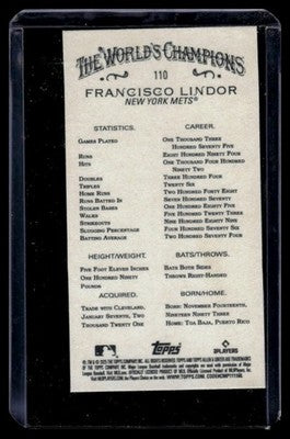 2025 Topps Allen & Ginter #110 Francisco Lindor Mini