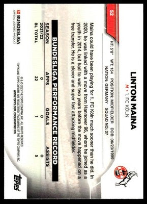 2022-23 Topps Chrome Bundesliga #52 Linton Maina