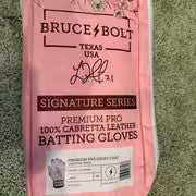 Bruce Bolt Nootbaar Signature Short Cuff Batting Gloves Cherry Blossom Large NEW