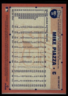 2026 Topps Update #U91-31 Mike Piazza 1991 Topps Baseball 35th Anniversary