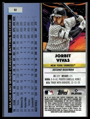 2025 Topps Chrome Cosmic #92 Jorbit Vivas