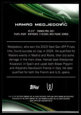 2025 Topps Chrome Sapphire Edition #179 Hamad Medjedovic