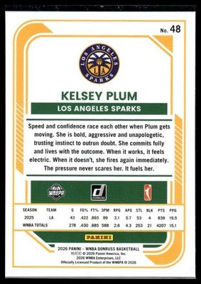 2026 Donruss WNBA #48 Kelsey Plum
