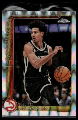 2025-26 Topps Chrome Update #49 Jalen Johnson RayWave Refractor