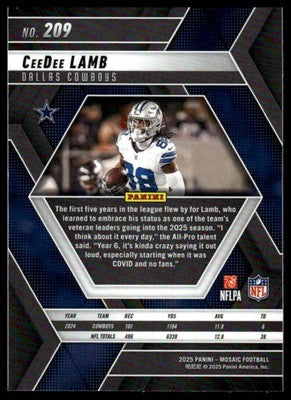 2025 Panini Mosaic #209 CeeDee Lamb