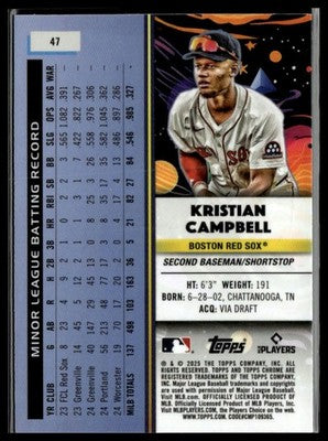2025 Topps Chrome Cosmic #47 Kristian Campbell