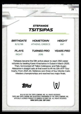 2026 Topps Chrome #29 Stefanos Tsitsipas Geometric