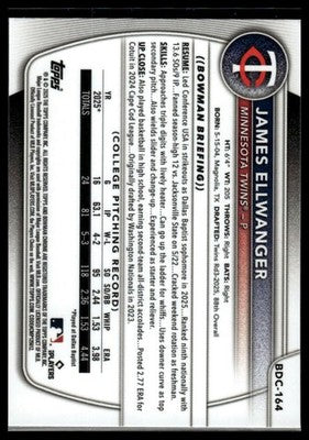 2025 Bowman Draft #BDC-164 James Ellwanger Chrome
