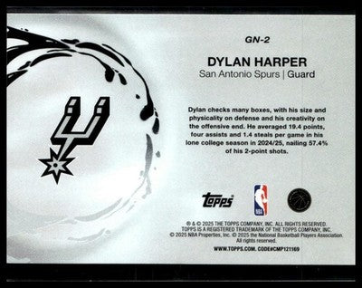 2025-26 Topps #GN-2 Dylan Harper Generation Now