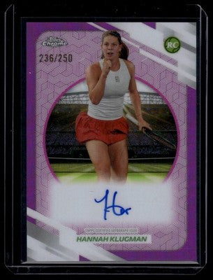 2026 Topps Chrome #AT-HKM Hannah Klugman Base Autographs II Pink Refractor #/250