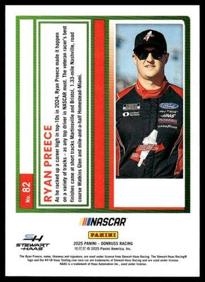 2025 Donruss #82 Ryan Preece Optic Blue Velocity
