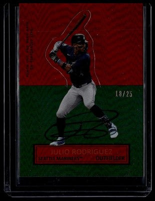 2025 Topps Archives #64SU-24 Julio Rodríguez 1964 Topps Stand-Ups Red Foil #/25