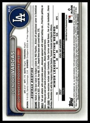 2024 Bowman #BCP-89 Joendry Vargas Chrome Prospects