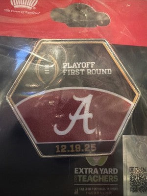 2025 2026 CFP First Round Pin Alabama Crimson Tide 12/19/25