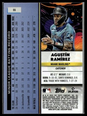 2025 Topps Chrome Cosmic #55 Agustín Ramírez