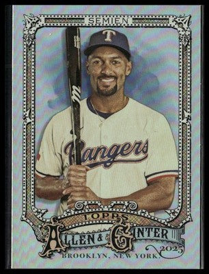 2025 Topps Allen & Ginter #212 Marcus Semien Silver Portrait