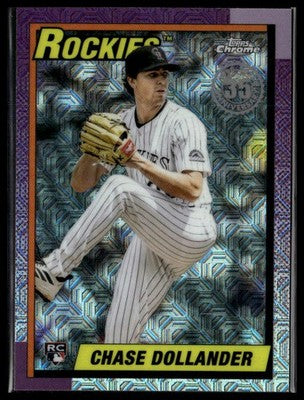 2025 Topps Update #U90C-48 Chase Dollander 1990 Topps Baseball 35th Chrome