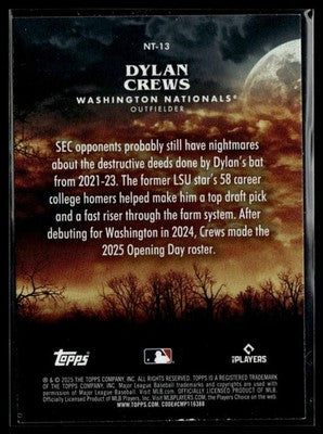 2025 Topps Update #NT-13 Dylan Crews Night Terrors