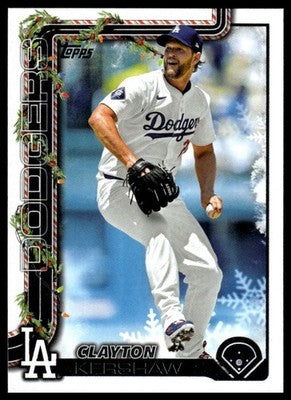 2025 Topps Holiday #H126 Clayton Kershaw