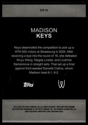 2025 Topps Chrome #CTD-24 Madison Keys Captured