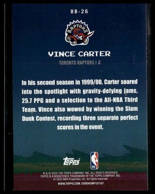2025-26 Topps #8B-26 Vince Carter 8-Bit Ballers