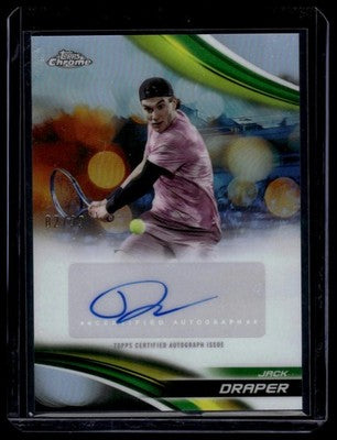 2025 Topps Chrome #CA-JDR Jack Draper Chrome Autographs Gold Refractor #/50