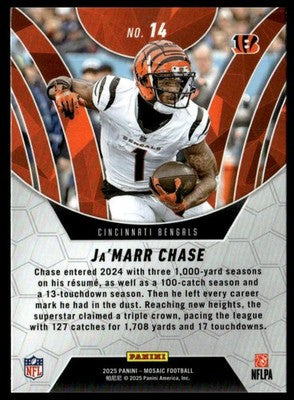 2025 Panini Mosaic #14 Ja'Marr Chase Elevate Mosaic