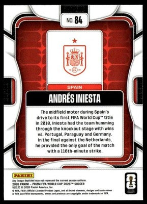 2026 Panini Prizm FIFA World Cup #84 Andres Iniesta