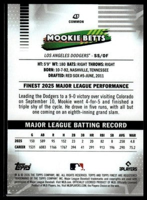 2026 Finest #45 Mookie Betts