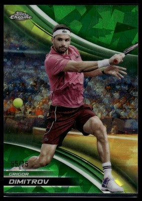 2025 Topps Chrome Sapphire Edition #289 Grigor Dimitrov Green Sapphire #/75