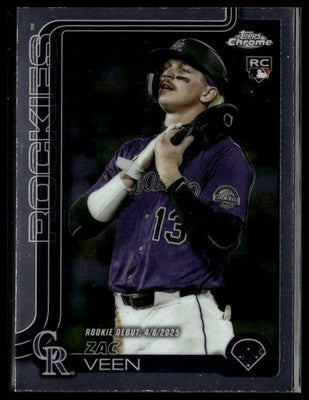 2025 Topps Update #US2 Zac Veen Rainbow Foil