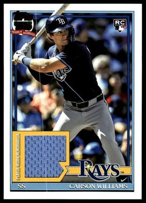 2026 Topps #91R-CW Carson Williams 1991 Topps Baseball 35th Anniversary Relics