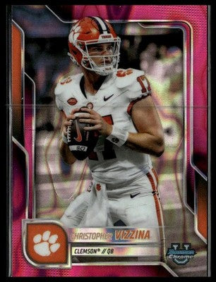 2025 Bowman University Chrome #178 Christopher Vizzina Fuchsia