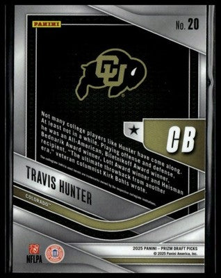 2025 Panini Prizm Draft Picks #20 Travis Hunter Trophy Hunting