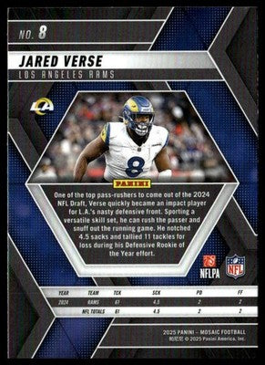 2025 Panini Mosaic #8 Jared Verse Mosaic
