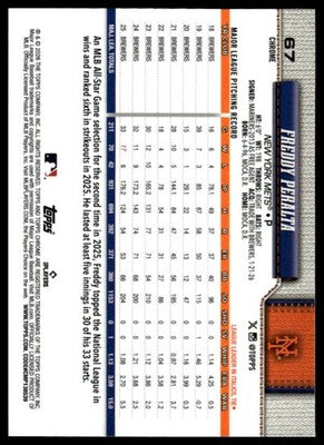 2026 Topps Chrome #67 Freddy Peralta