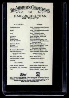 2025 Topps Allen & Ginter #153 Carlos Beltrán Mini